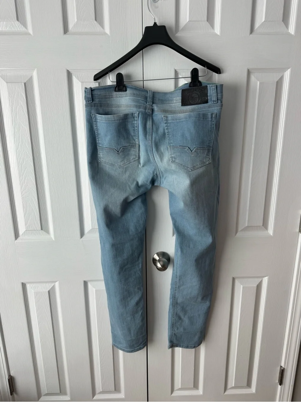 Diesel Light Blue Denim Jeans Straight Fit Cotton 38